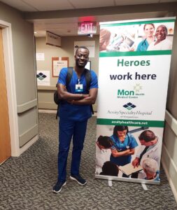 Two Nigerian-born nurses -- friends and roommates -- begin work at Acuity hospital in Morgantown
